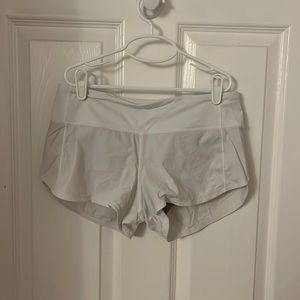 Lululemon 2.5 running shorts, white, size 4